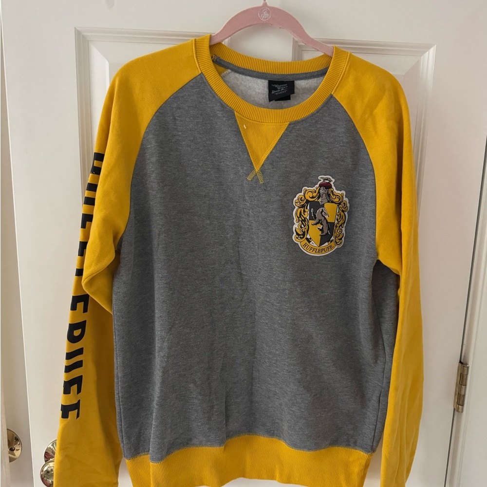 Hufflepuff Gray and Yellow Sweater